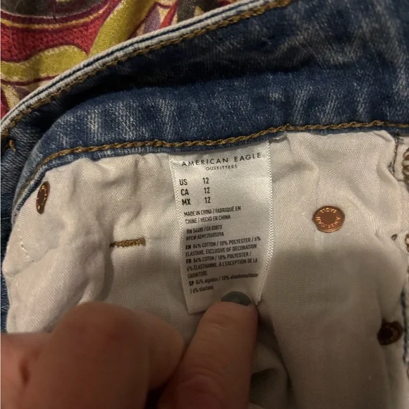 American Eagle Outfitters Ripped Blue Jean Shorts - Picture 7 of 10